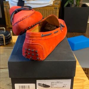 Moka saint size 14m red moccasins